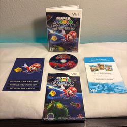 Nintendo Super Mario Galaxy Wii Complete w/ Manual NTSC-U/C 2007 Tested & Works