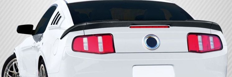 Blemished 2010-2014 Ford Mustang Carbon Creations R-Spec Rear Wing Trunk Lid Spoiler - 3 Piece