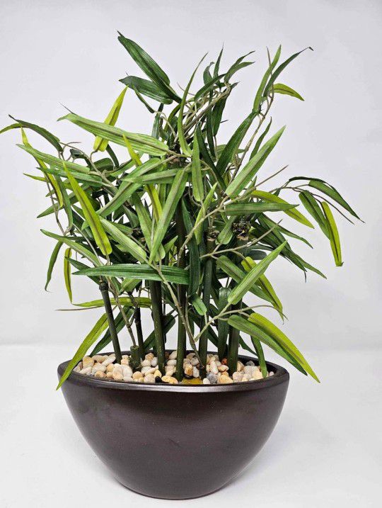 Artificial Bamboo Plant with Brown
Ceramic Pot