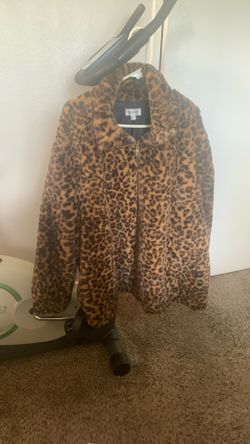 Avenue leopard jacket zip up