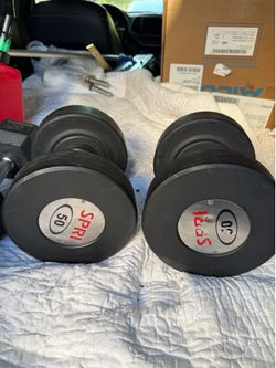 Two 50lb dumbbells