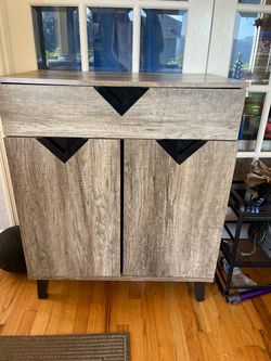 Faux wood cabinet