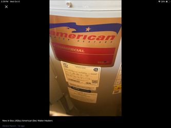 New In Box (Qty 4) American electric water heaters