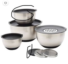 MIU Stainless Steel Mixing Bowl with Graters, Set of 8 @Kit-478