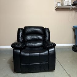 Black Leather Couch Recliner