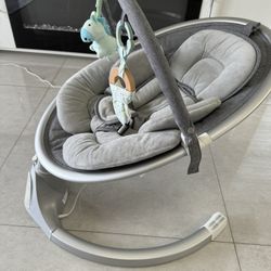 BabyBond Baby Swings for Infants, Bluetooth Infant Swing with 10 Preset Lullabies, 5 Point Harness Belt, 5 Speeds and Remote Control