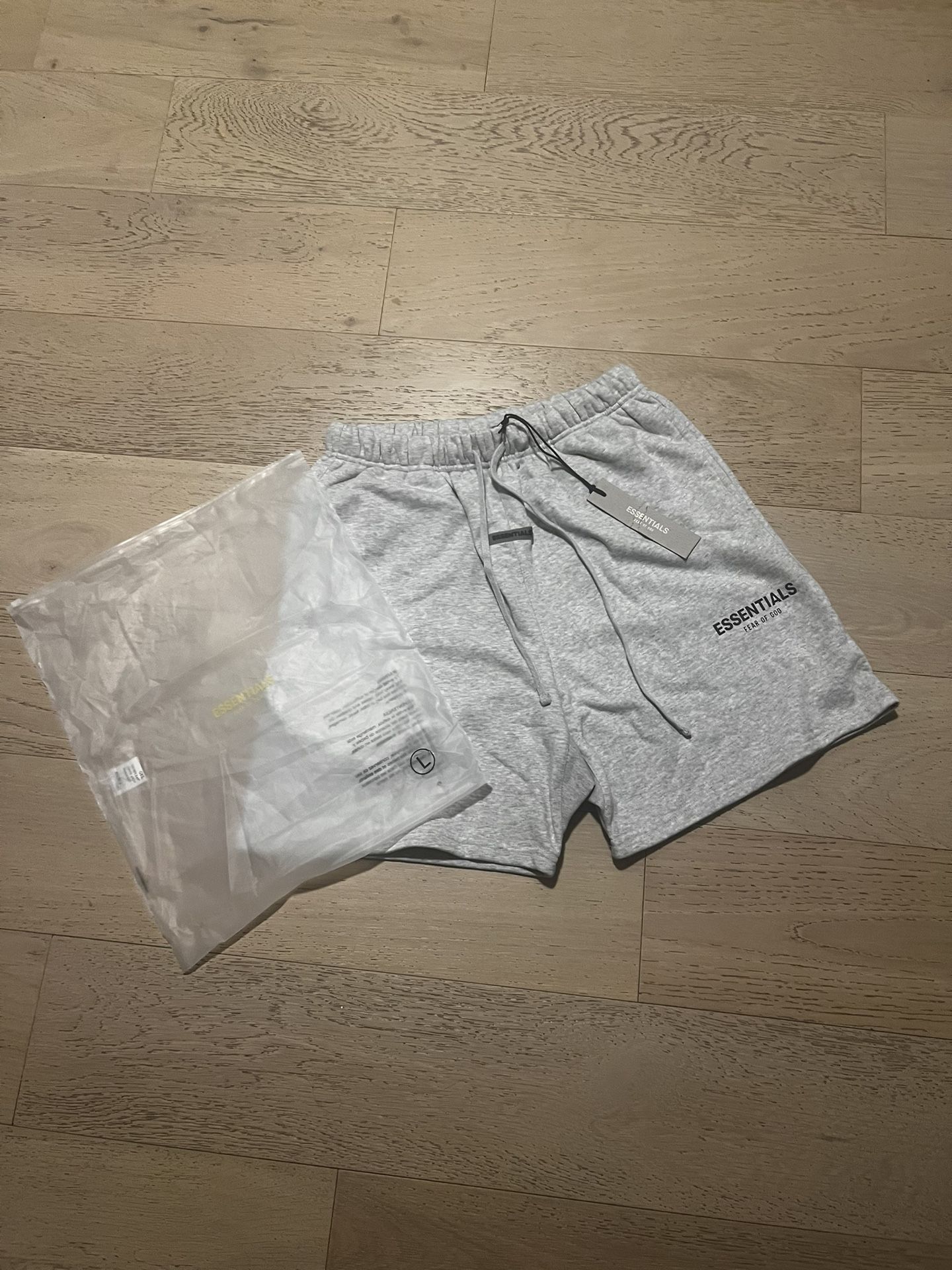 L Gray Essentials Shorts