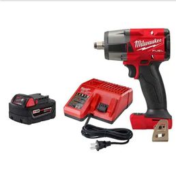 Milwaukee
M18 FUEL GEN-2 18V Lithium-Ion Brushless Cordless Mid Torque 1/2 in. Impact Wrench F Ring w/5.0Ah Starter Kit