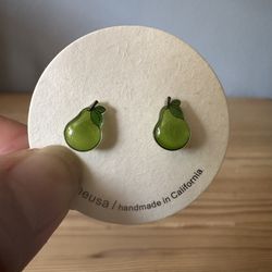 Fruit Earrings Stud, Pear Earrings Stud 