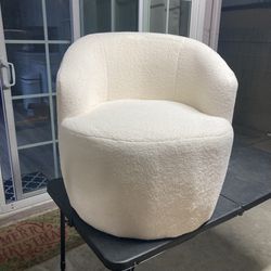 Swivel Barrel Chair, 360° Small Single Sofa Armchair Comfy Round Sofa Chair