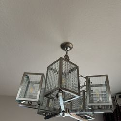 Chandelier Glass 5 Bulb 