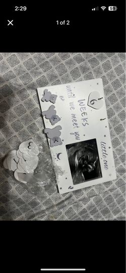Pregnancy Countdown Sonogram Picture Frame with Number Cards FREE