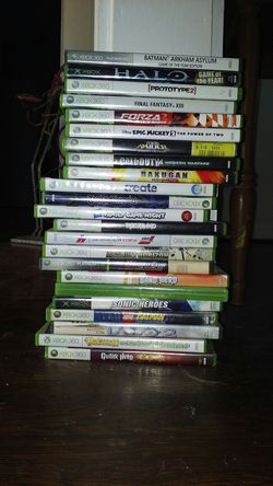 23 XBox 360 games to many to list I'll take $100 for all or separate them at $5 a pc