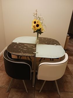 Glass dining table