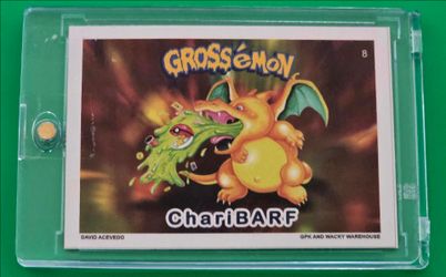 Pokemon Grossémon ChariBARF #8 David Acevedo Signed Card Con GPK Wacky Warehouse