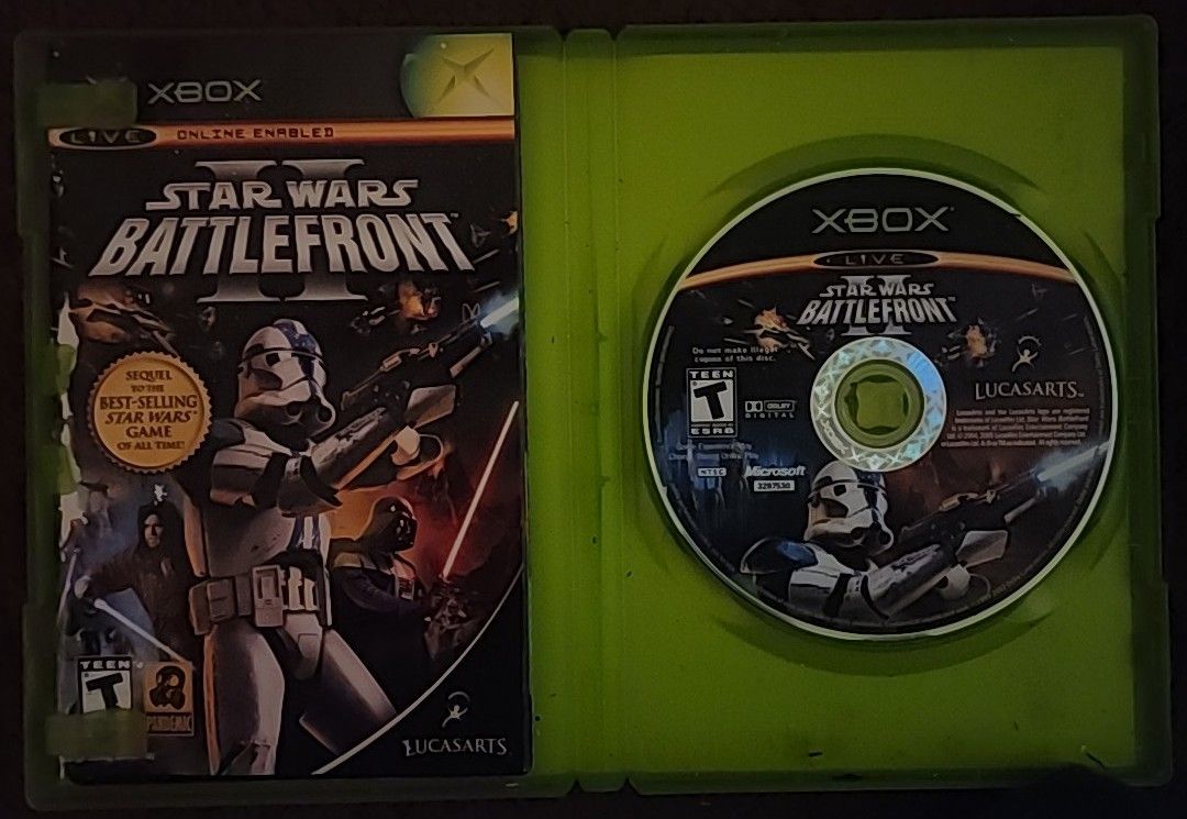 XBox Live Online Enabled, Star Wars Battlefront II, DVD Has Mirror Image, Teens, FREE SHIPPING IN US