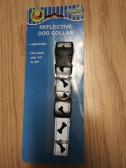 Paws and Claws reflective dog collar