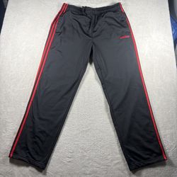 Vintage Adidas Track Pants Men’s XL Black Baggy Wide Leg Y2K #3091