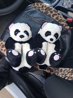 Panda slippers size 7-8
