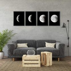 Canvas Prints Artwork Abstract Space Black and White Pictures to Photo Paintings on Canvas Wall Art for Home Office Decorations Wall Decor