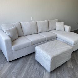 Sectional With Free Ottoman ‼️all Sectionals Are New Packed In Factory Plastic ‼️