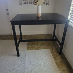 Bar Height Black Wood Table 