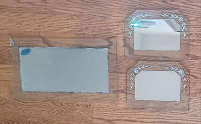 Vintage dresser or vanity table top mirrors 3 For $9, 1940's/1950's 