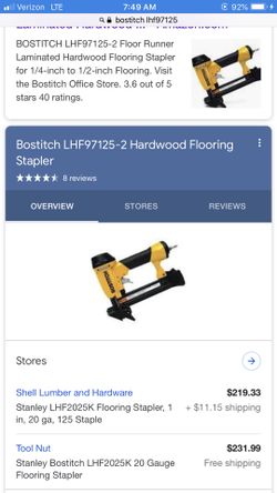 Bostitch flooring stapler