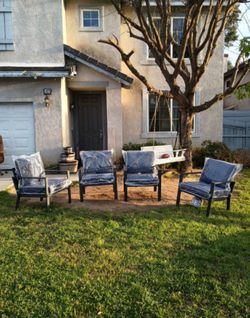 Aluminum Patio Chairs Deep Seating Cushions Outdoor Patio Furniture Brand New Oversized Aluminum Patio Chairs 🆕🚎🚗🚛