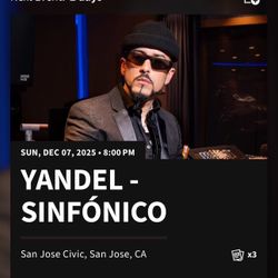 Boletos para el concierto de Yandel  Tengo 3 a $250 cada uno