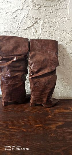 Snake print boots