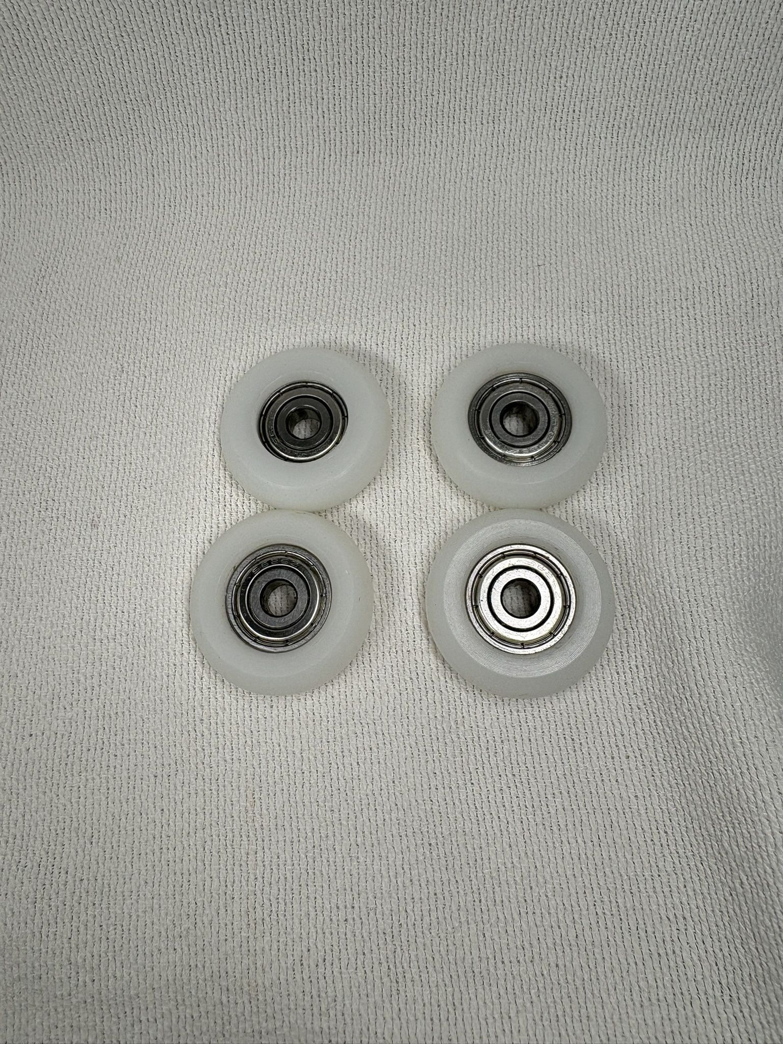White Wheels With Bearings