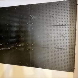 Work Bench With Vise And Pegboard 