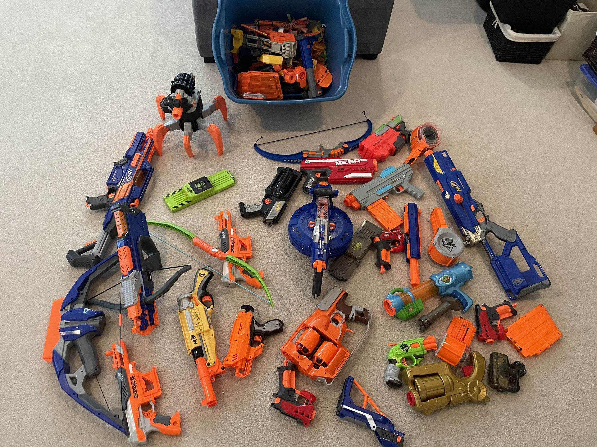 Used Nerf Gun Lot - 20 Plus And Accessories
