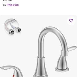 8 Inch 3 Hole Chrome Bathroom Faucet, 2 Handle Modern Vanity Faucet With Metal Pop Up Drain And Water Supply Lines