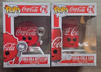 Funko Pop! Coca-Cola Bottle Cap and Coca-Cola Can Set 78 79