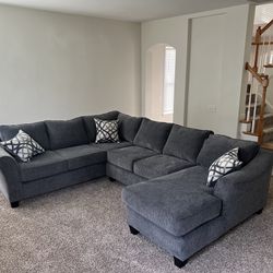 New Large Dark Grey Sectional