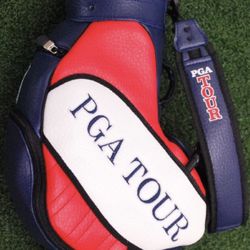 Collectible PGA TOUR mini Staff Bag Tiger Woods Mickelson Schefler Masters