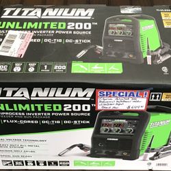 Titanium Unlimited 200 Professional Multiprocess Welder W/ 120/ 240V Input Brand New  