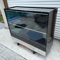 Retail Glass Display Showcase Countertop Cabinet - Black