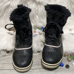 Sorel Tivoli Waterproof Snow Boots NL 1631-010 in Black/Turtledove Size 6.5