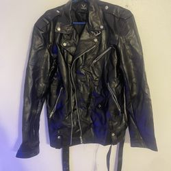 AOWOFS Faux Leather Jacket