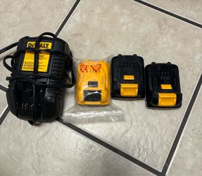 3-  12 volt Dewalt batteries and charger