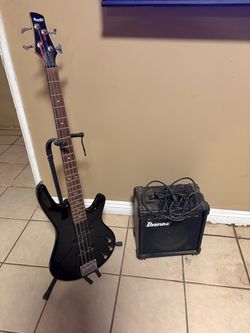 Ibanez Electric Bass Guitar with Amp