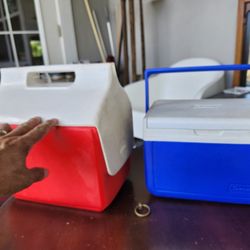 $20 For Two Hardshell Small Beach Coolers Picnic Cooler Or $20 For One Rolling Cooler