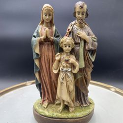 Vintage 6” Sacred Heart Holy Family Figurine Christianity
