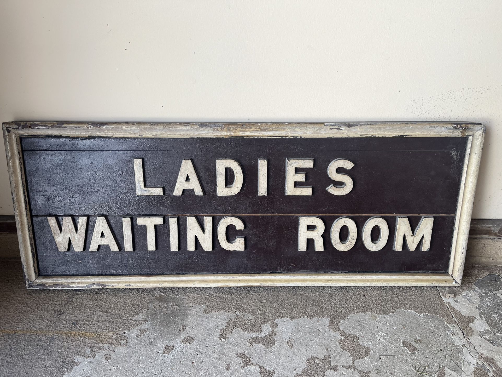 Antique Ladies Waiting Room Sign