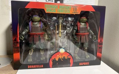 TMNT III Neca Teenage Mutant Ninja Turtles 3 Donatello & Raphael Samurai Set