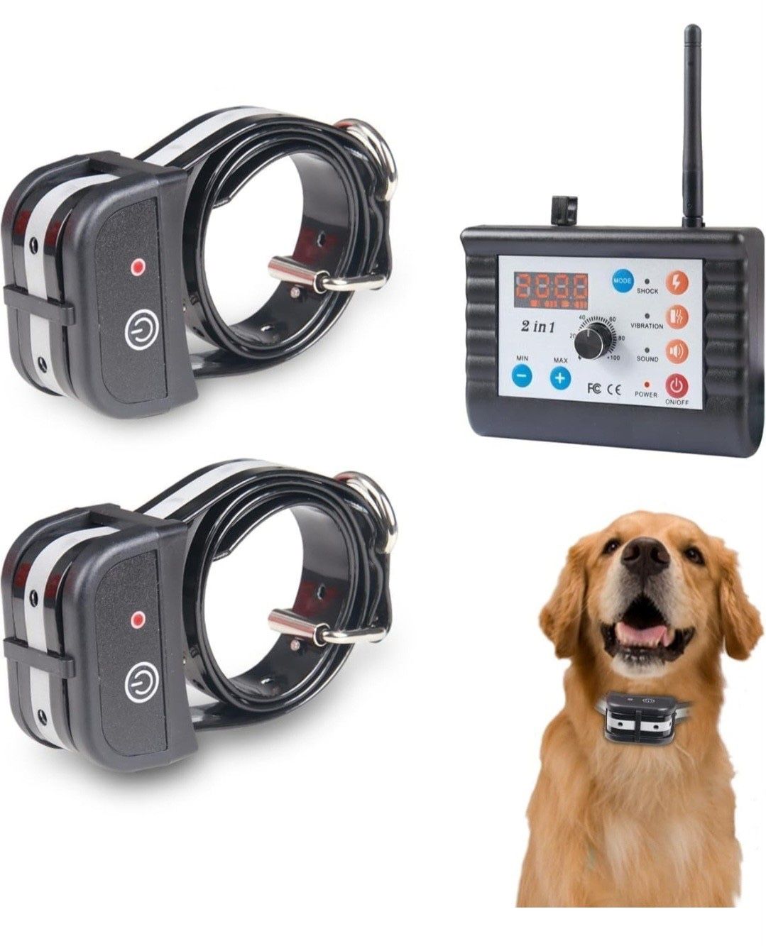 2 In 1 Dog Wireless Fence Training Collar
