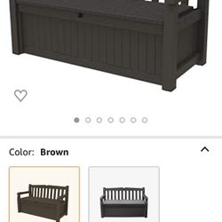 Outdoor Storage Bench Shed 
